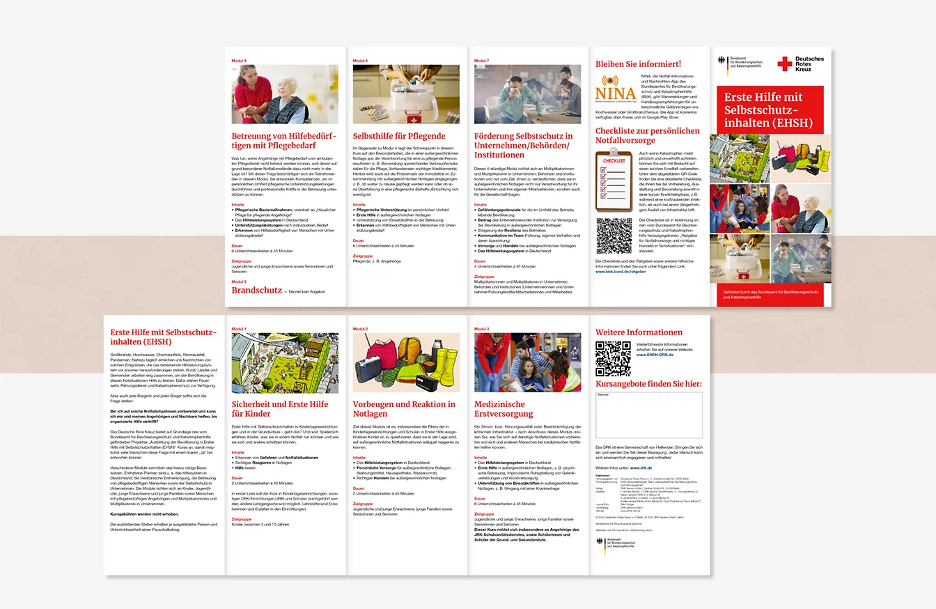 Erste Hilfe mit Selbstschutzinhalten