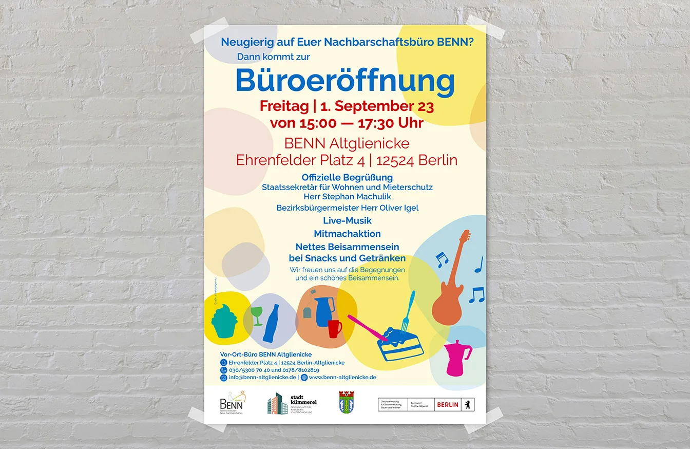 Öffentlichkeitsarbeit für BENN Wittenau-Süd und Altglienicke